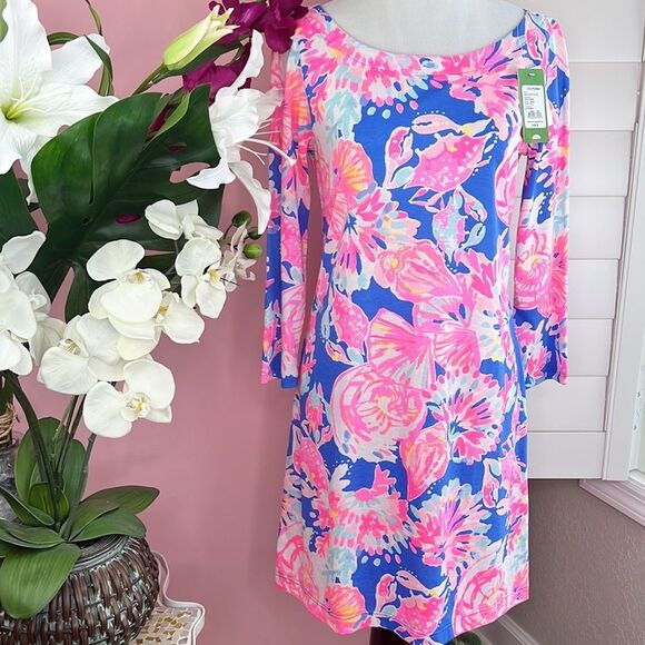 Lilly Pulitzer Bennet Blue Bay Dreamin Noelle Dress NWT - Picture 1 of 10